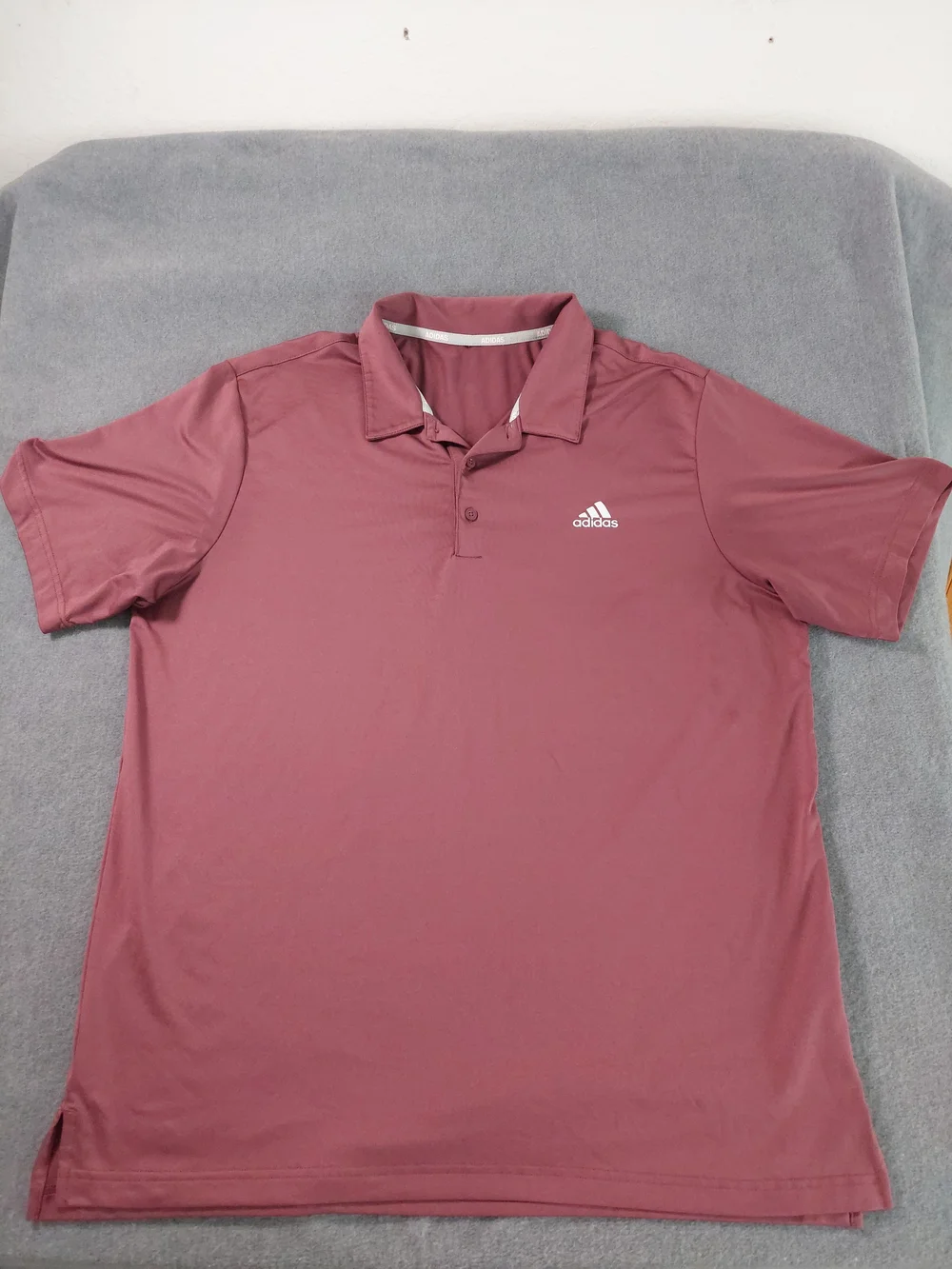 Adidas Golf Mens Ultimate365 Performance Polo Shirt Mauve Burgundy Size L